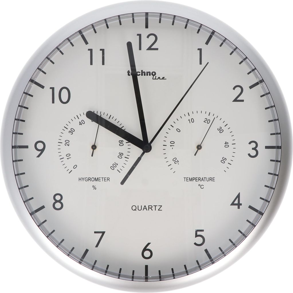 Technoline WT-650, Zeď, Stříbrná, 1x AA, 274 mm, 272 mm, 62 Obrázek produktu 