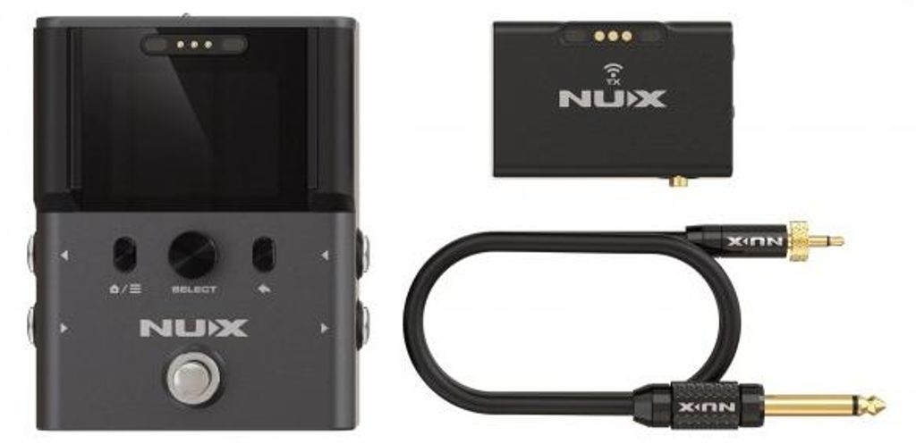 Nux Gitarrensender B-8 Drahtlos-System mit Stimmgerät und Booster