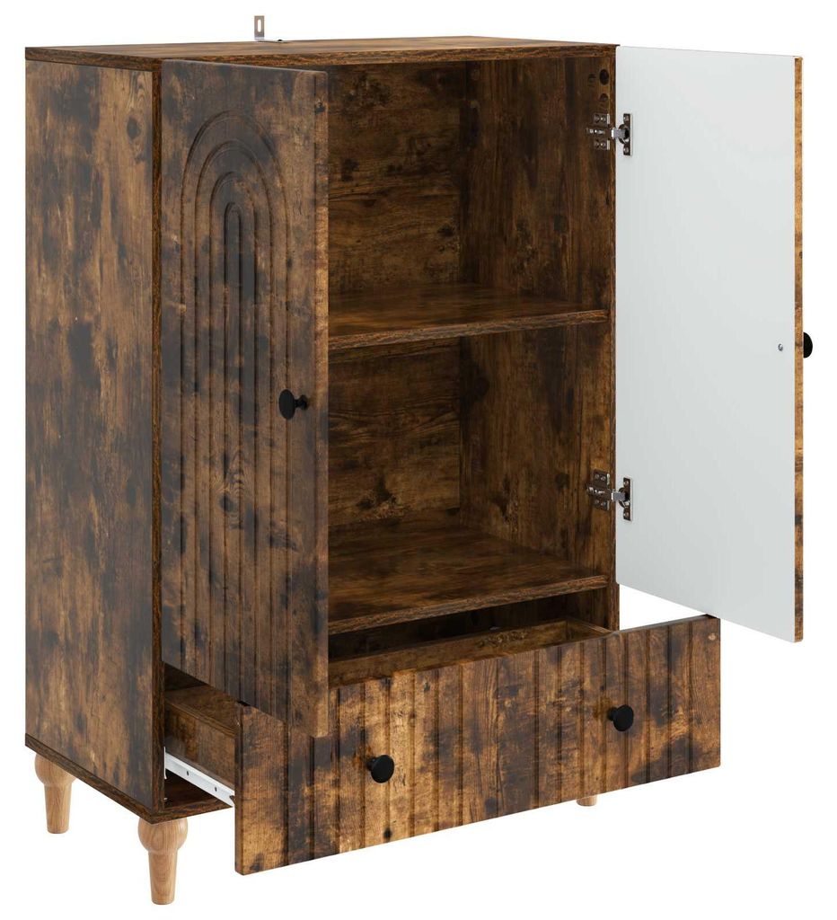 vidaXL Sideboard Geräucherte Eiche 66 x 34,5 x 95 cm Holzwerkstoff