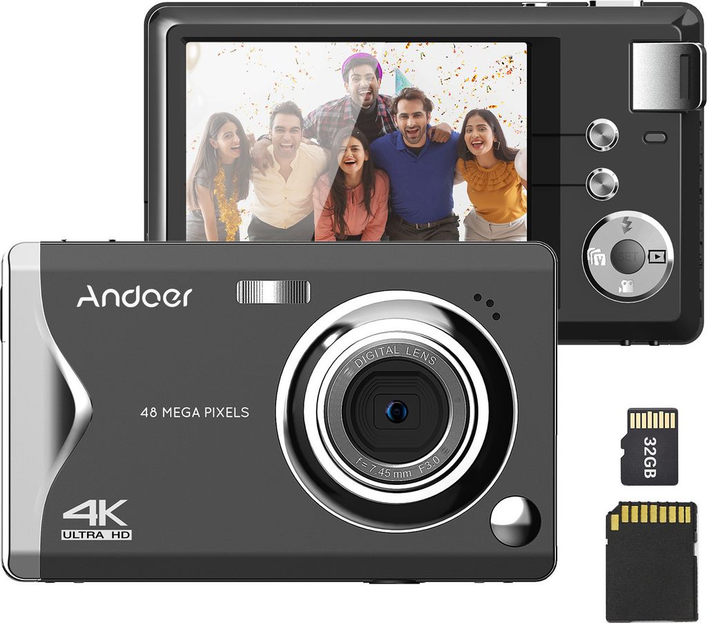 Andoer 3,0" TFT digitální kamera na nošení, 48 MP, 4K Ultra Obrázek produktu 