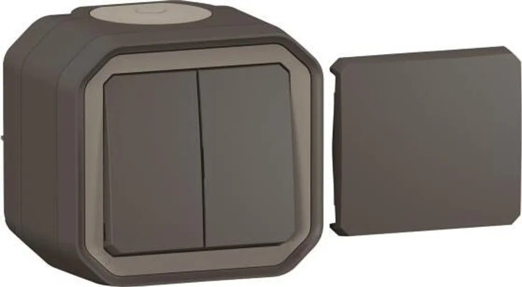 Interrupteur étanche Legrand Plexo New Gris pour Garage et Extérieur
