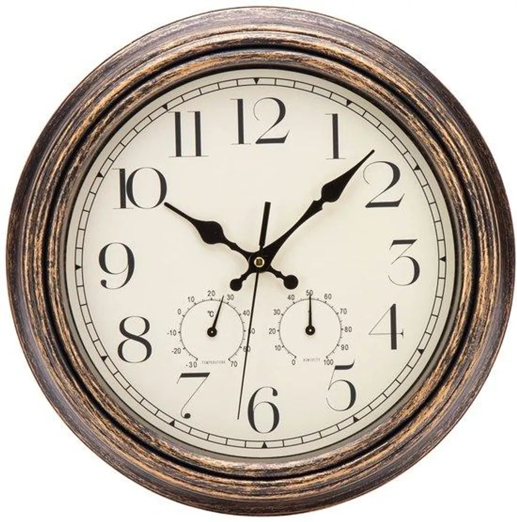 Horloge murale silencieuse 30 cm sans tic-tac avec capteurs météo