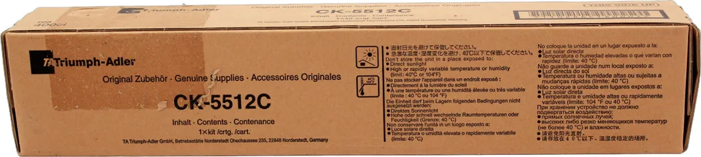 Toner CK-5512C Cyan Triumph-Adler 1T02R6CTA0 pour des couleurs éclatantes