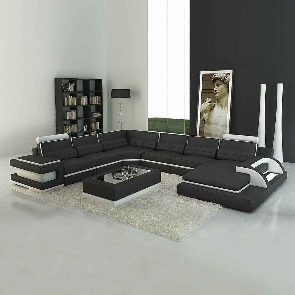 Wohnlandschaft Ecksofa U-Form Polster Garnitur Produktbild 