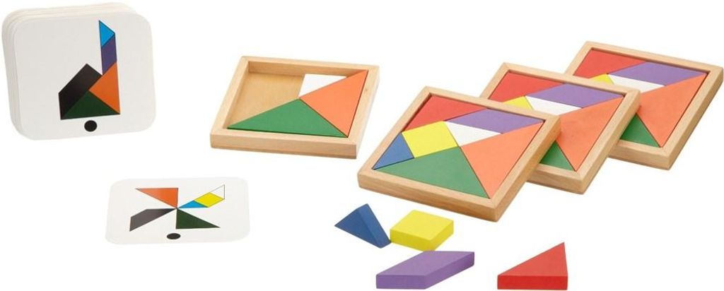 Speed Tangram, bunt, 2-4 Spieler, Denksportspiel Deutsch