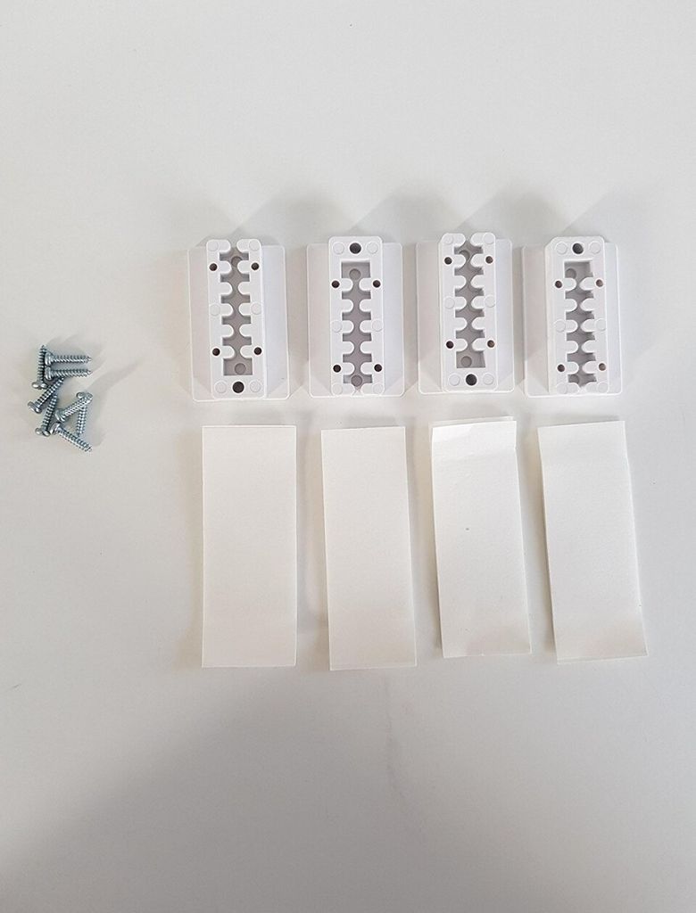 Klemmträger und ZubehÖr Montage-Set zum Kleben oder Bohren für unsere Plissees KIT4