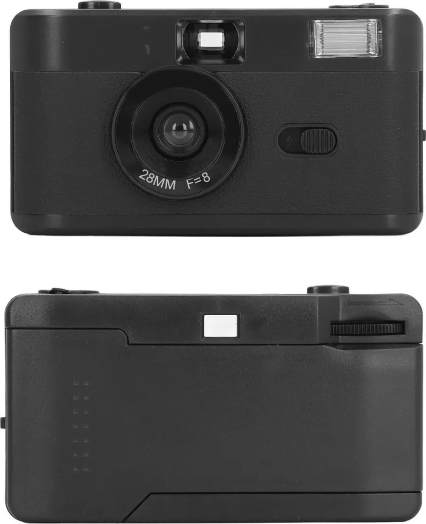 Appareil Photo Argentique 35mm Compact Réutilisable Style Rétro Noir - 5