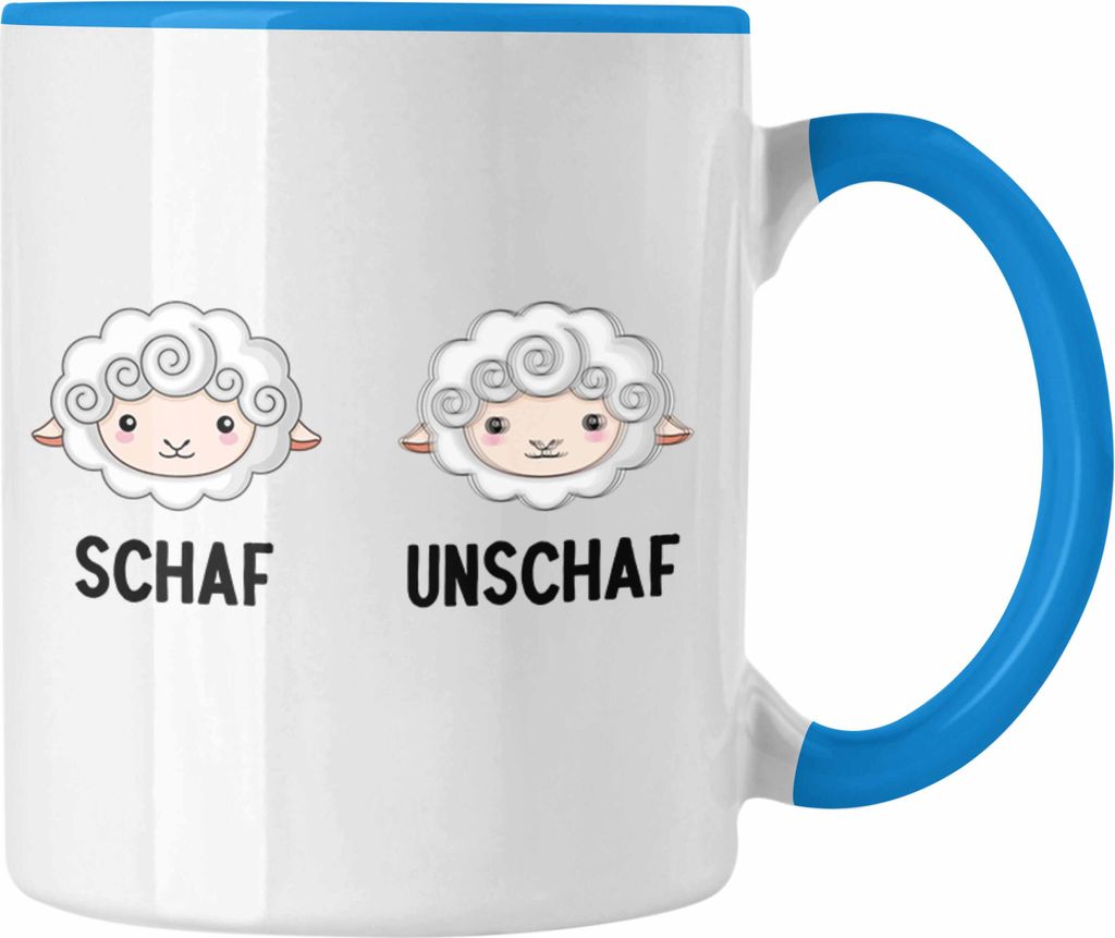 Trendation - Fotograf Tasse Lustiger Spruch Fotografie Geschenk Fotografieren Kaffeetasse Geschenkideen Schaf Unschaf (Blau)
