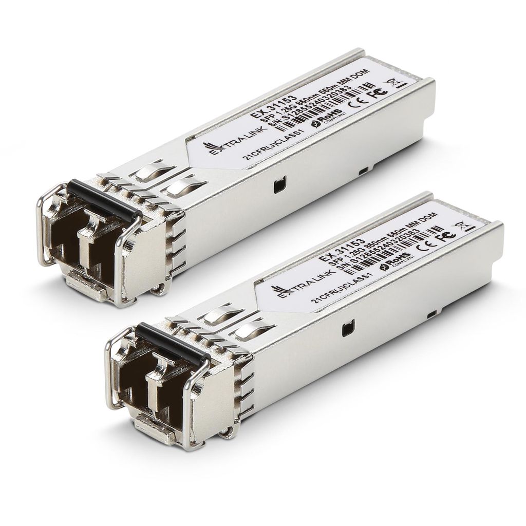 Extralink SFP 1.25G 2-pack Optisches Modul SFP 1,25Gbps kompatibel mit Netgear