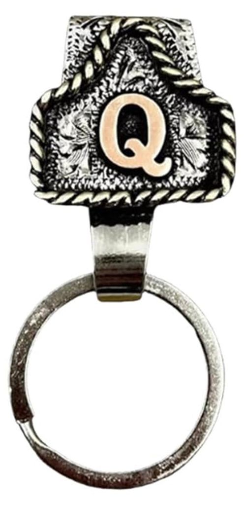 Vintage Buchstaben-Schlüsselanhänger im Western-Cowboy-Stil, A bis Z, 26 Großbuchstaben, Schlüsselring aus Metall, Alphabet-Schlüsselhalter, G...