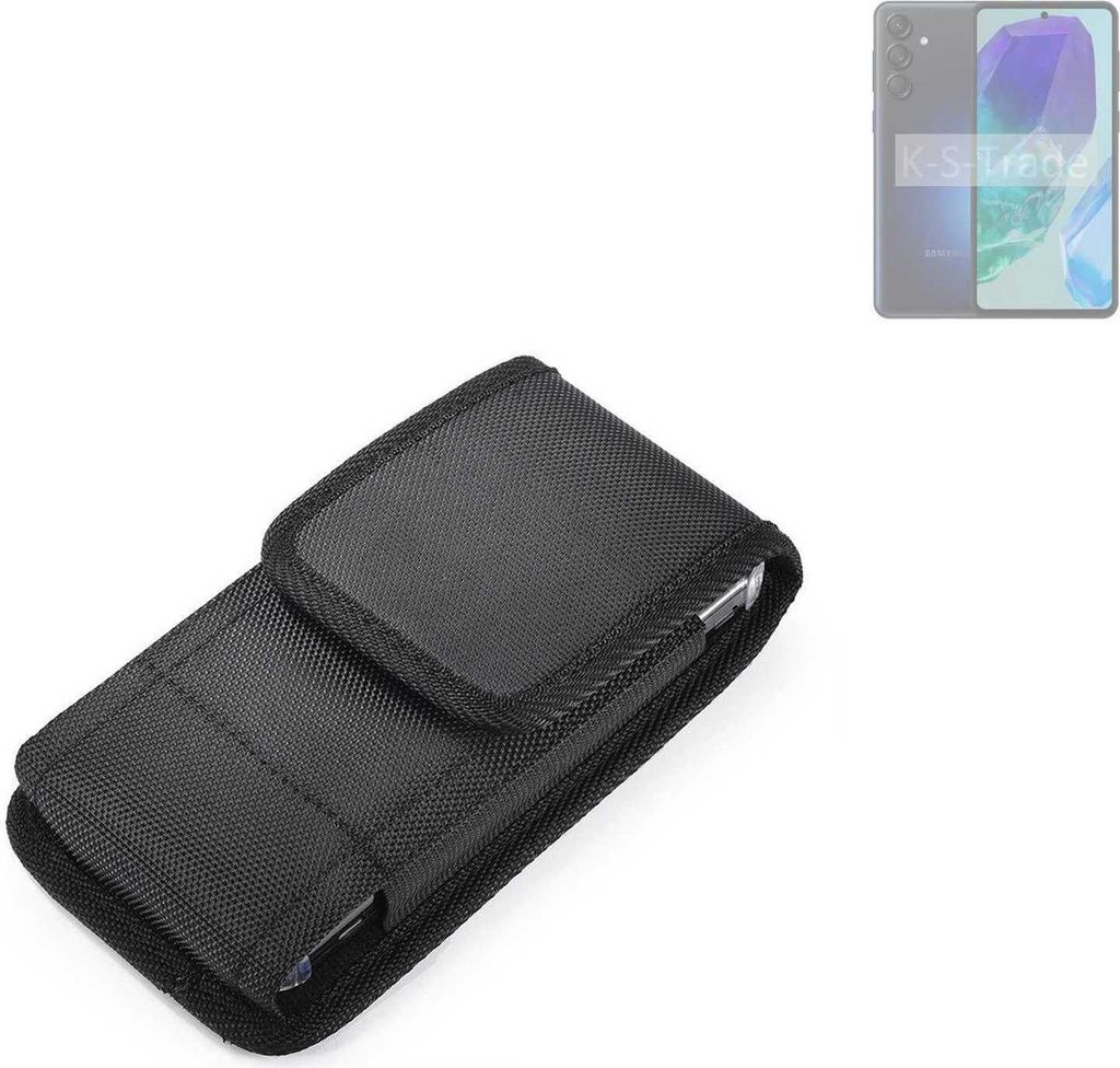 Holster Gürteltasche kompatibel mit Samsung Galaxy M55 5G Holster Gürtel Tasche wasserabweisend Handy Hülle Schutz Hülle Outdoor schwarz K-S-Trade