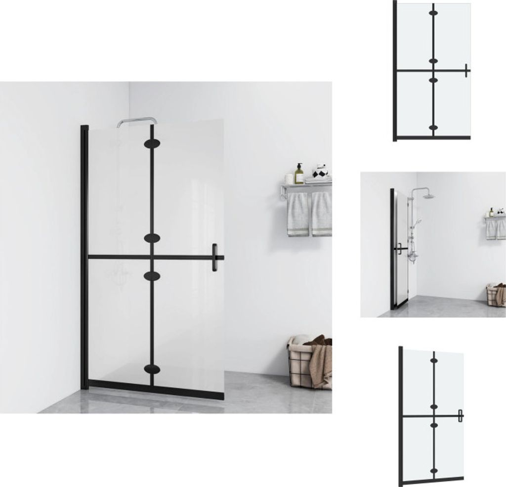 vidaXL Faltbare begehbare Duschwand ESG-Glas mattiert 120x190 cm - Duschwände