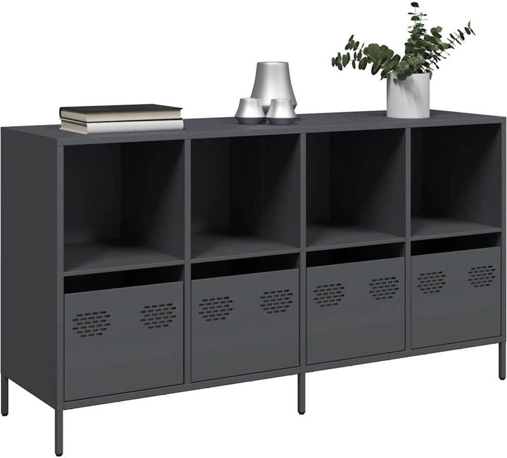 "im Sonderangebot"Sideboard/Kommode - elegantes Design - Buffetschrank - Anthrazit 135x39x73,5cm Kaltgewalzter Stahl NEU573581 - Kommoden