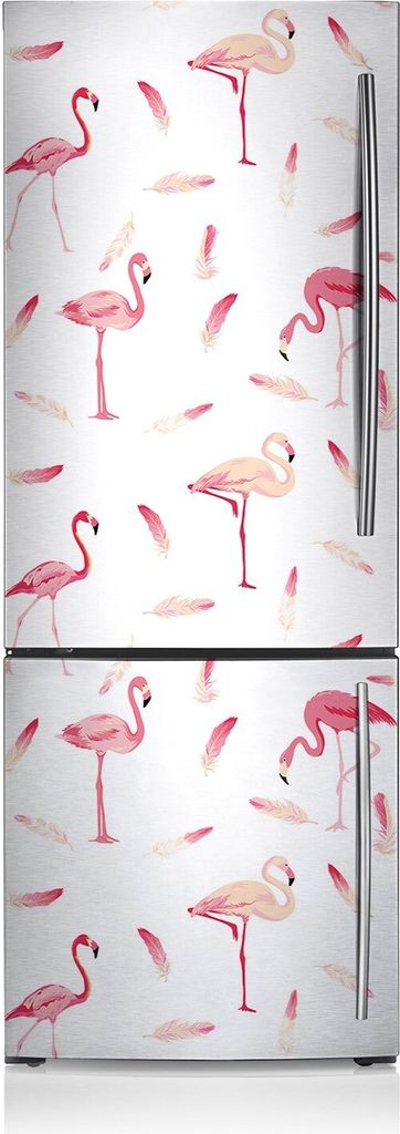 Magnetfolie Magnete Küche Kühlschrank Dekoration 60x205 cm - Flamingo