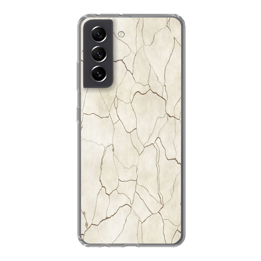 MuchoWow Handyhülle Schutzhülle Hülle für Samsung Galaxy S21 FE Marmor - Chic - Muster Silikon Softcase Handy Hülle - Mobiltelefonhülle