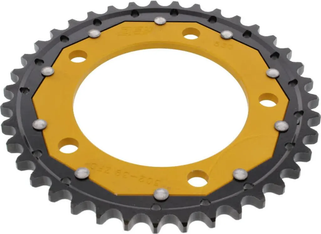 Améliorer le kit chaîne Honda avec la Couronne ZF 39 dents 530 Noir Or
