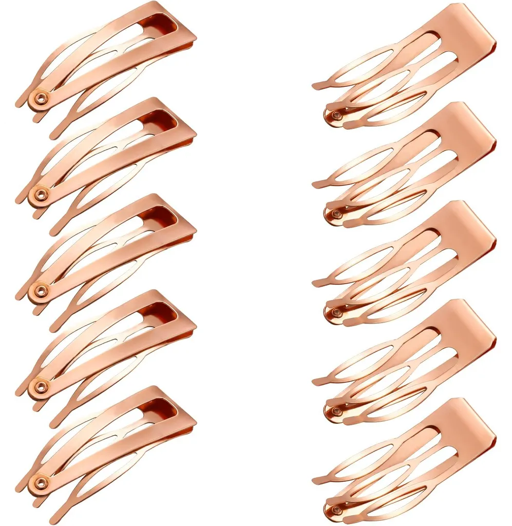 Barrettes à double poignée antidérapantes en caoutchouc et fermoir métal