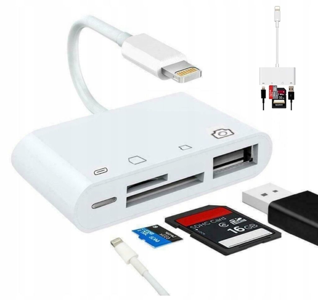 Adaptér Čítačka kariet Lightning micro SD USB iPhone Obrázok produktu 