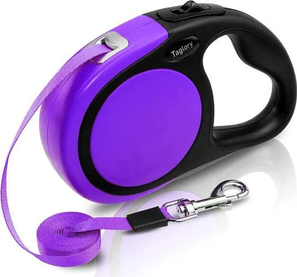 Laisse pour chien promenade urbaine 5 mètres violette grip 20kg
