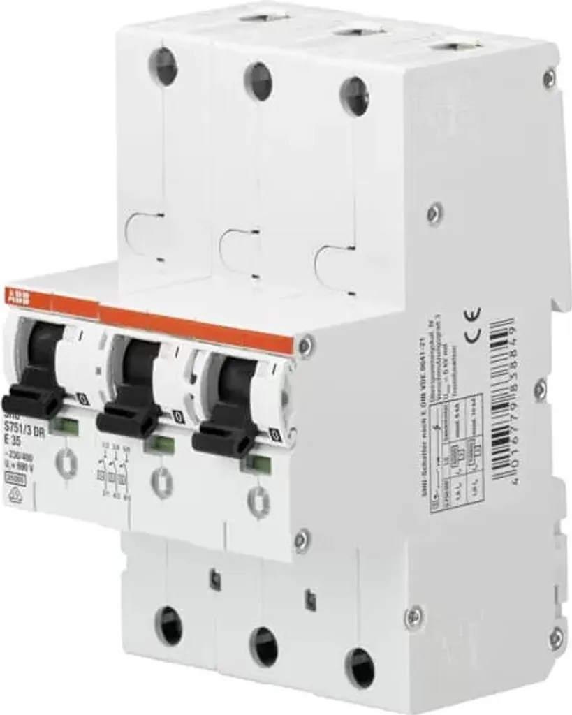 Disjoncteur de Branchement Sélectif ABB S751 40A 25kA 3P pour Tableau