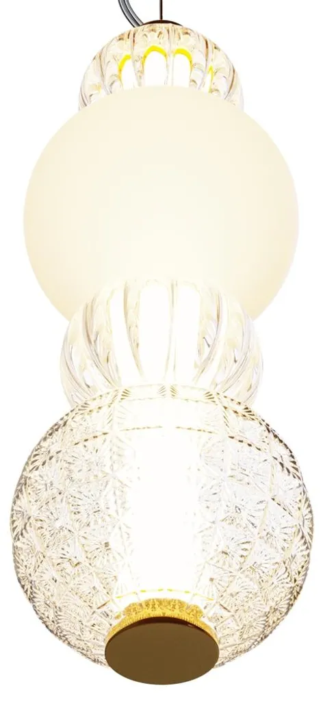 Lustre LED pour Salon et Salle à Manger COLLAR - Éclairage Cosy Doré