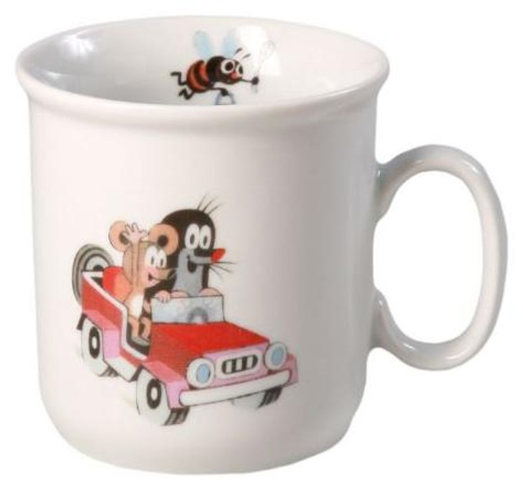 Maulwurf und Auto, Kinderbecher 250 ml, tschechisches Produktbild 