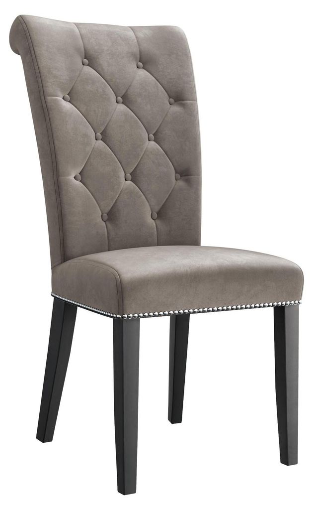 MIRJAN24 Stuhl Christina mit Klopfer, Esszimmerstuhl, Wohnzimmer, Buchenholz (Farbe: Magic Velvet 2209, Holzfarbe: Schwarz)