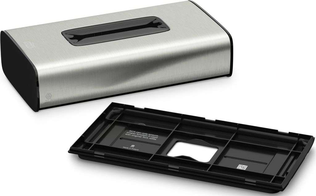Kosmetiktuchspender Image Design Line Edelstahl (F1-System) silber Packung mit 6 Stück