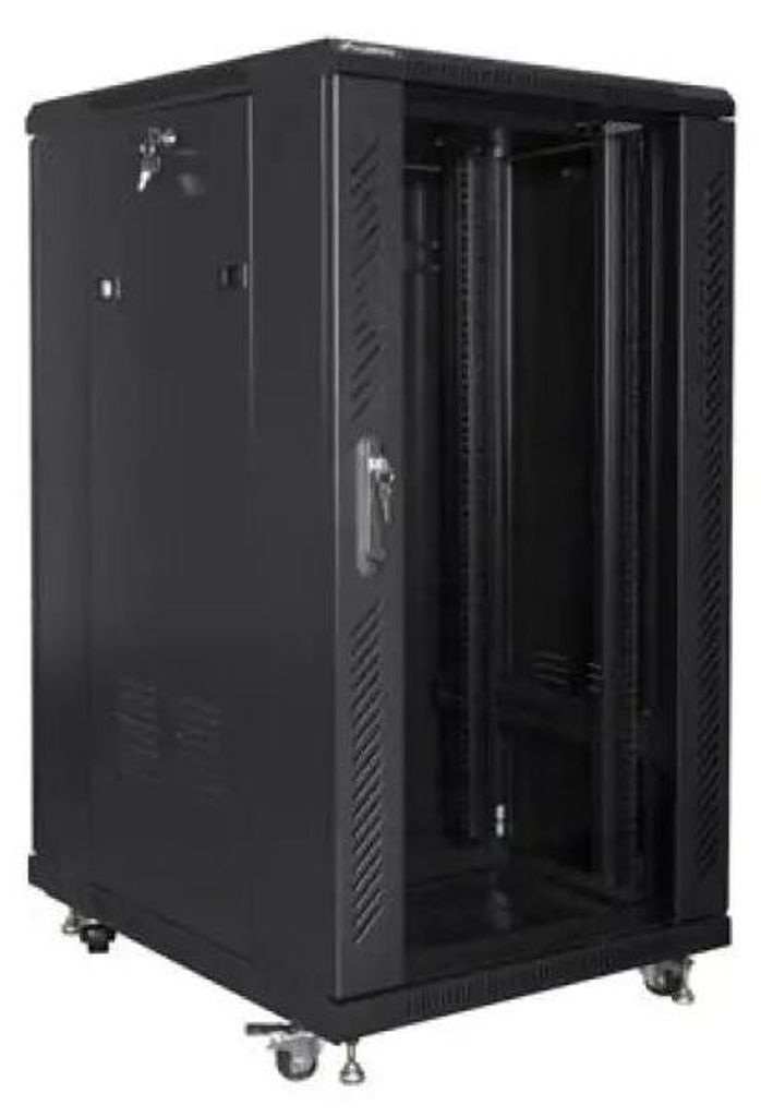 Lanberg FF01-6822-12B Armadio rack 22U Freestanding Nero Immagine del prodotto 