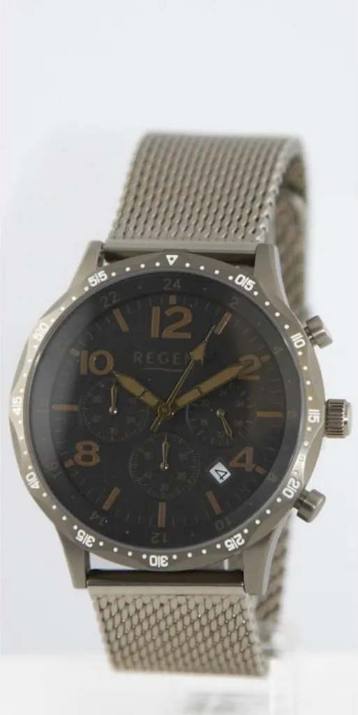Montre Regent 1151548 Homme en Acier Inoxydable et Verre Minéral Dur