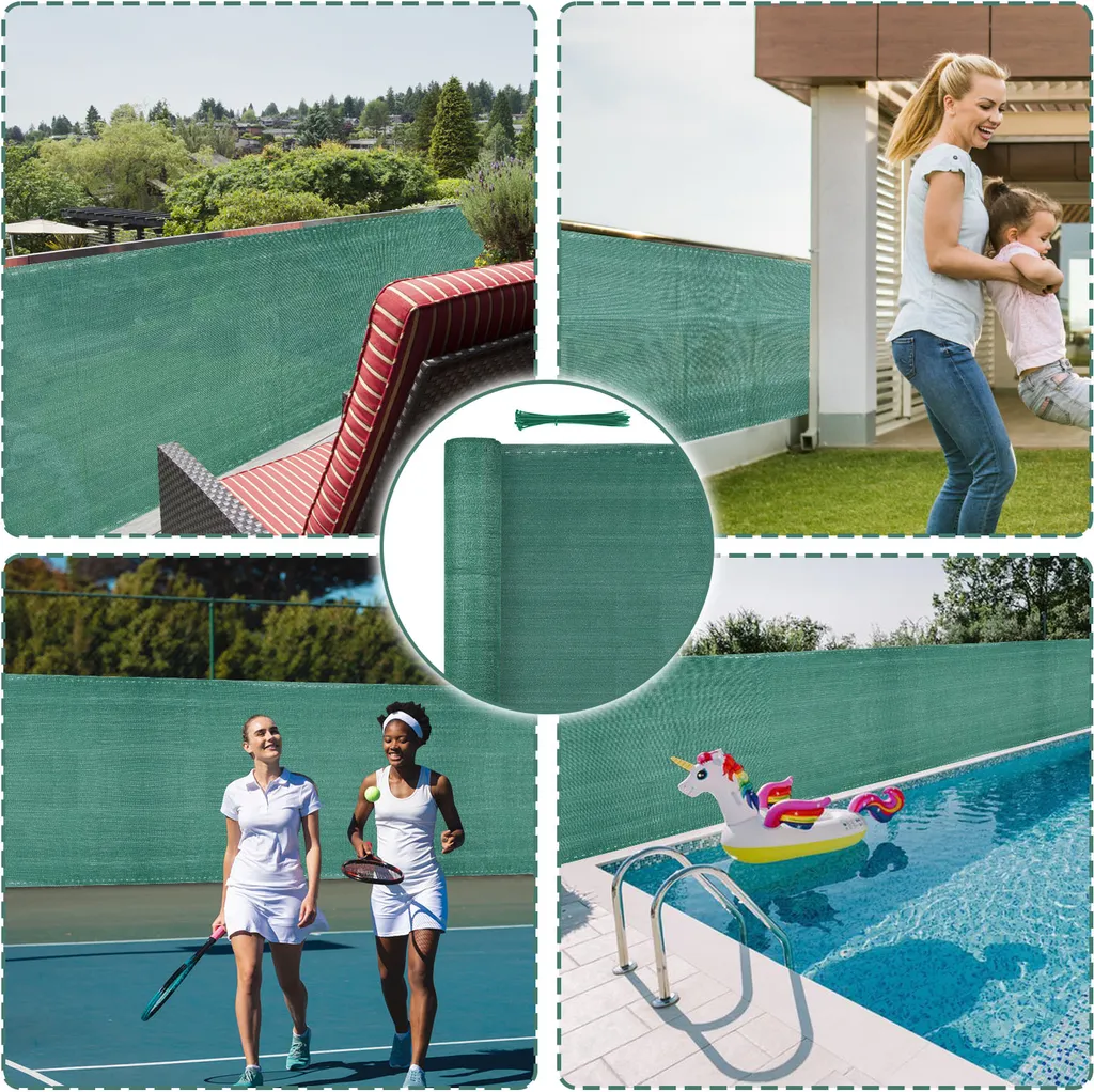 Rete Ombreggiante 1.8x20m TolleTour HDPE 150g Verde | Frangivista Professionale - 5