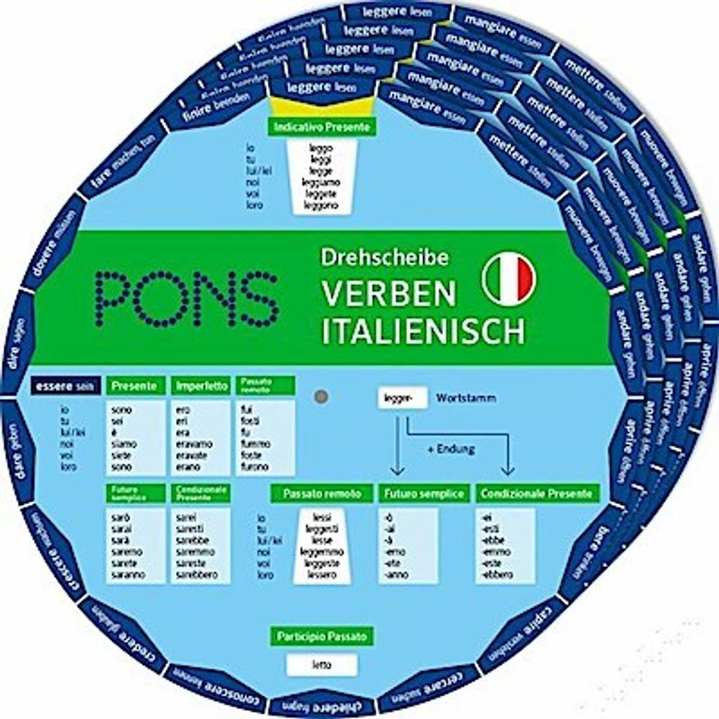 Drehscheibe Verben Italienisch PONS: Unregelmäßige Verben Produktbild 