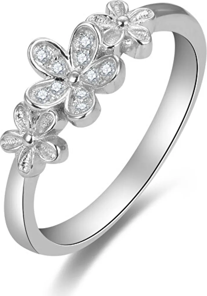 Grazioso anello in argento con zirconi AGG465, 58 mm