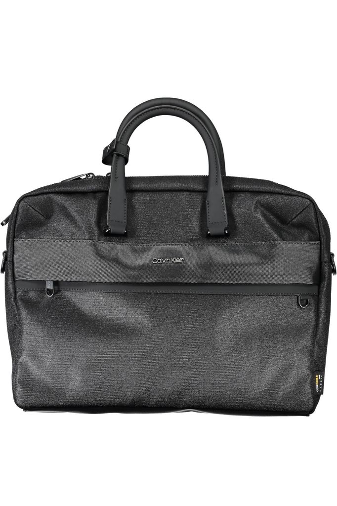 Hochwertige schwarze Aktentasche für Herren aus recyceltem Material