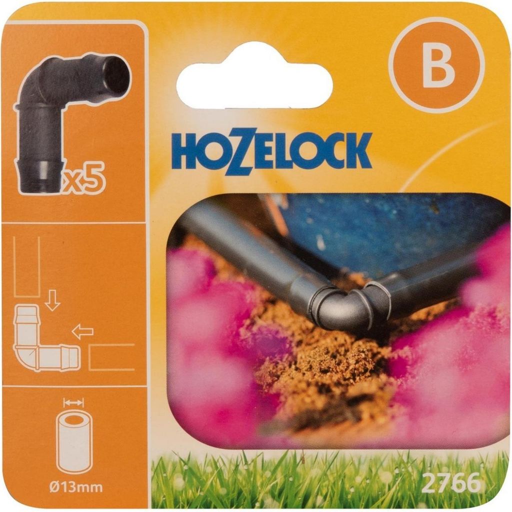 Hozelock 2766 90 Winkelverbinder 13mm (Packung 5) TK1251 (Pack of 5) (Multi Colour)