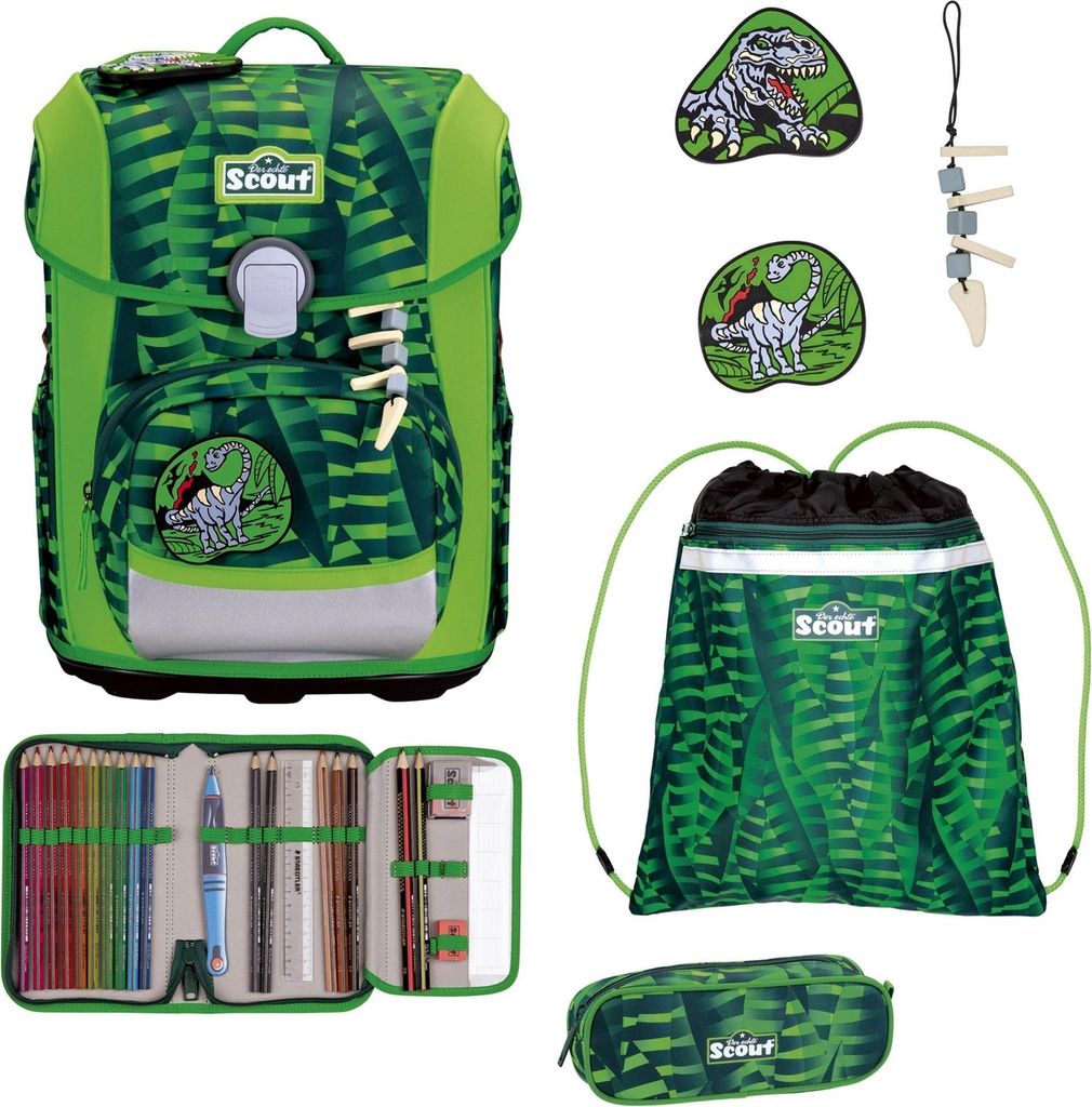 Scout Neo Danger Dino Schulranzen Set 4tlg. Produktbild 
