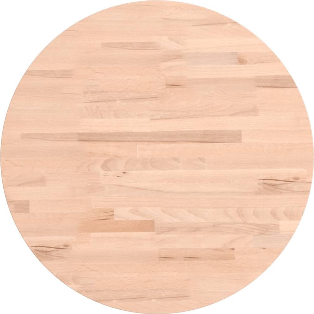 vidaXL Plateau de table Ø50x2,5 cm Rond en bois massif de Image du produit 