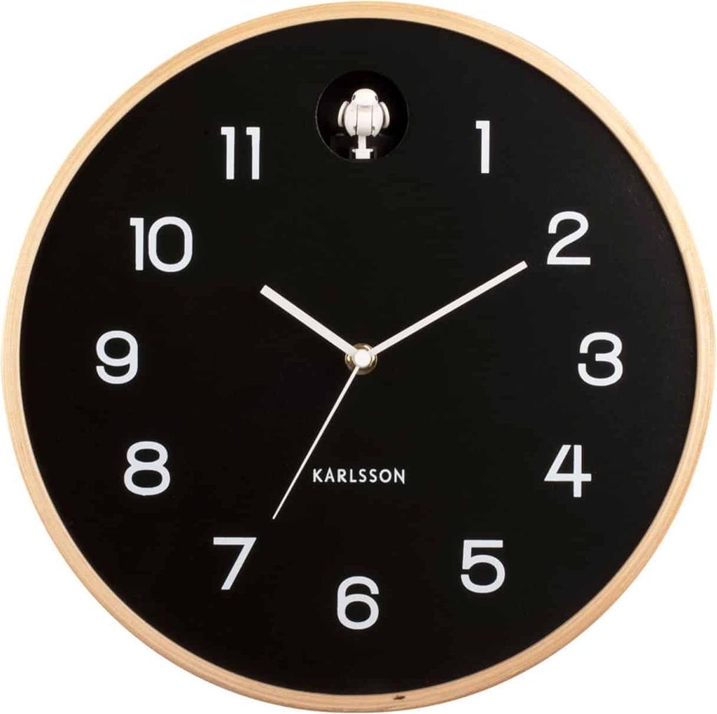 Karlsson - Kuckucksuhr Natural Cuckoo - Schwarz - Ø31,5cm Produktbild 