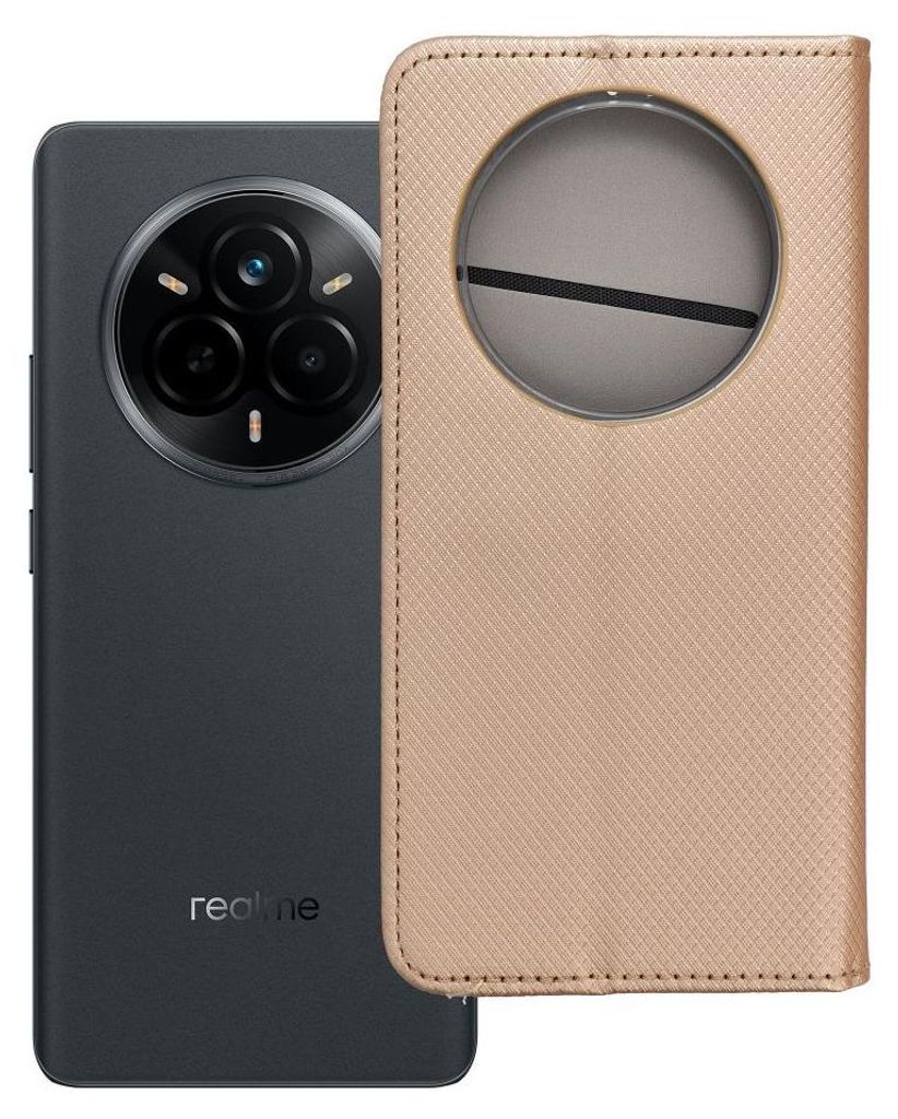 SMART CASE Buchtasche passend für REALME 14 PRO gold