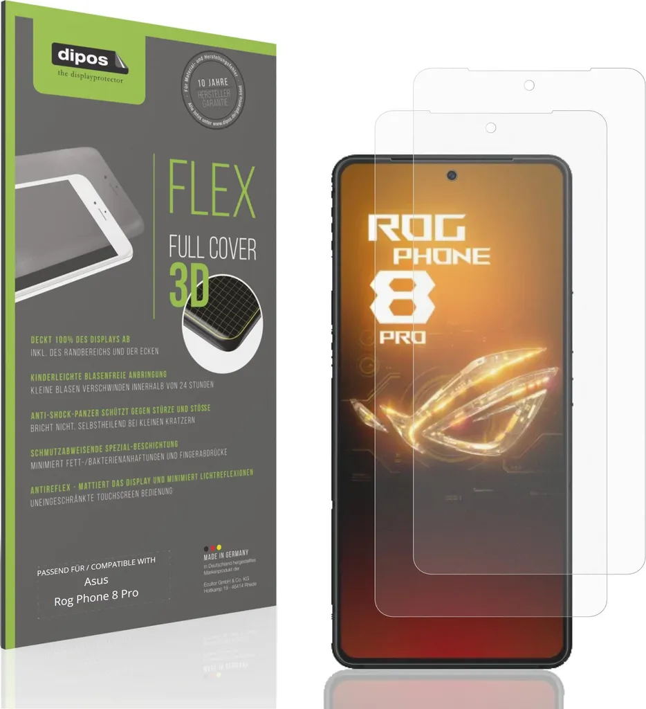 Set 2 Pellicole Asus ROG Phone 8 Pro Opache Protezione Schermo Antiurto