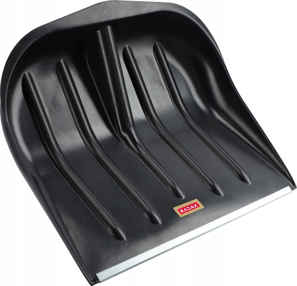 KADAX Schneeschaufel "Lafage", Schneespaten ohne Stiel mit Blechkante, Schwarz, 49 cm breit, 1 Stück