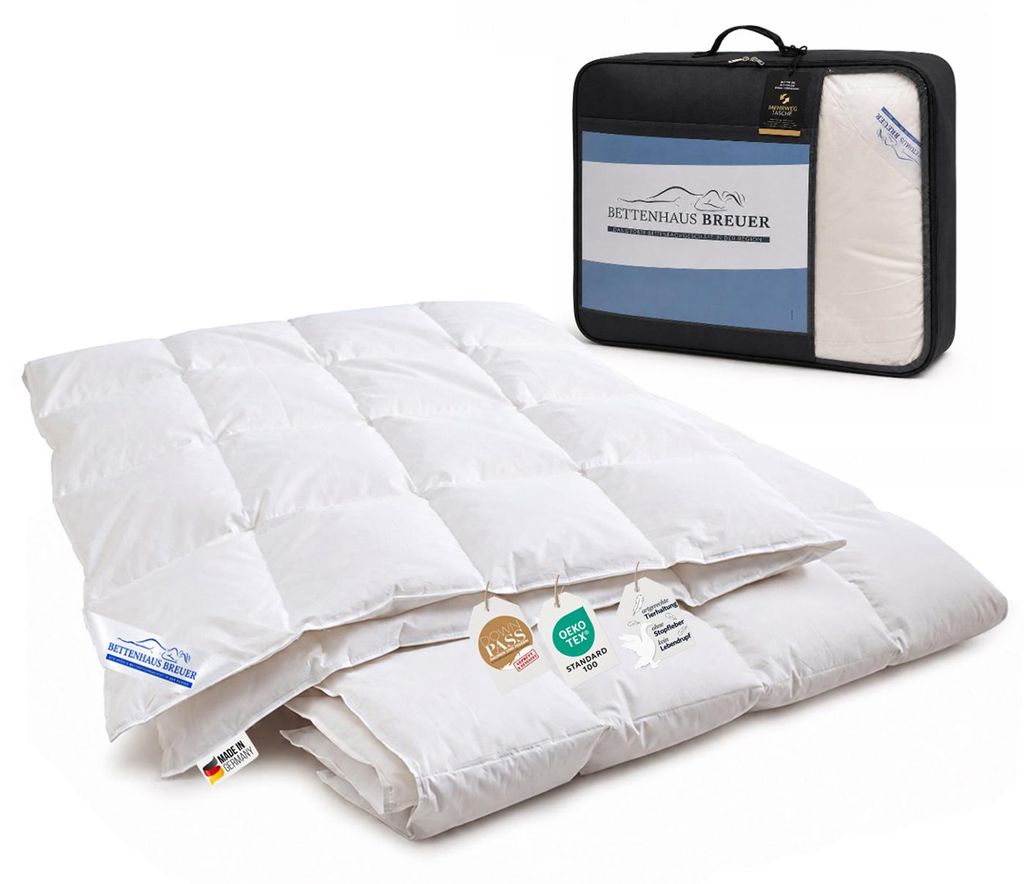 Daunenpass Sommer Daunen Bettdecke Sommerbett Sommerdecke Produktbild 