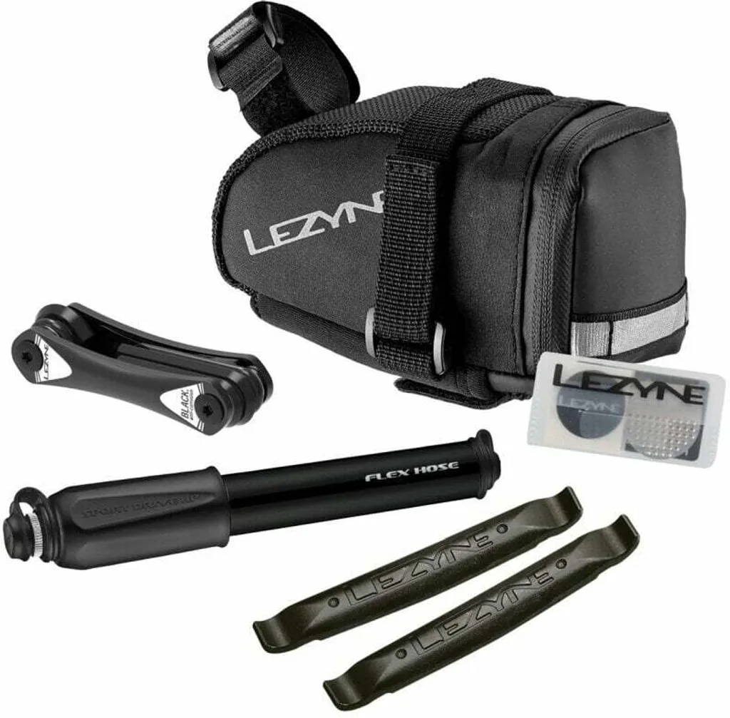 Kit Sacoche Selle Lezyne M-Caddy 0,6 L Robuste et Étanche avec Outillage