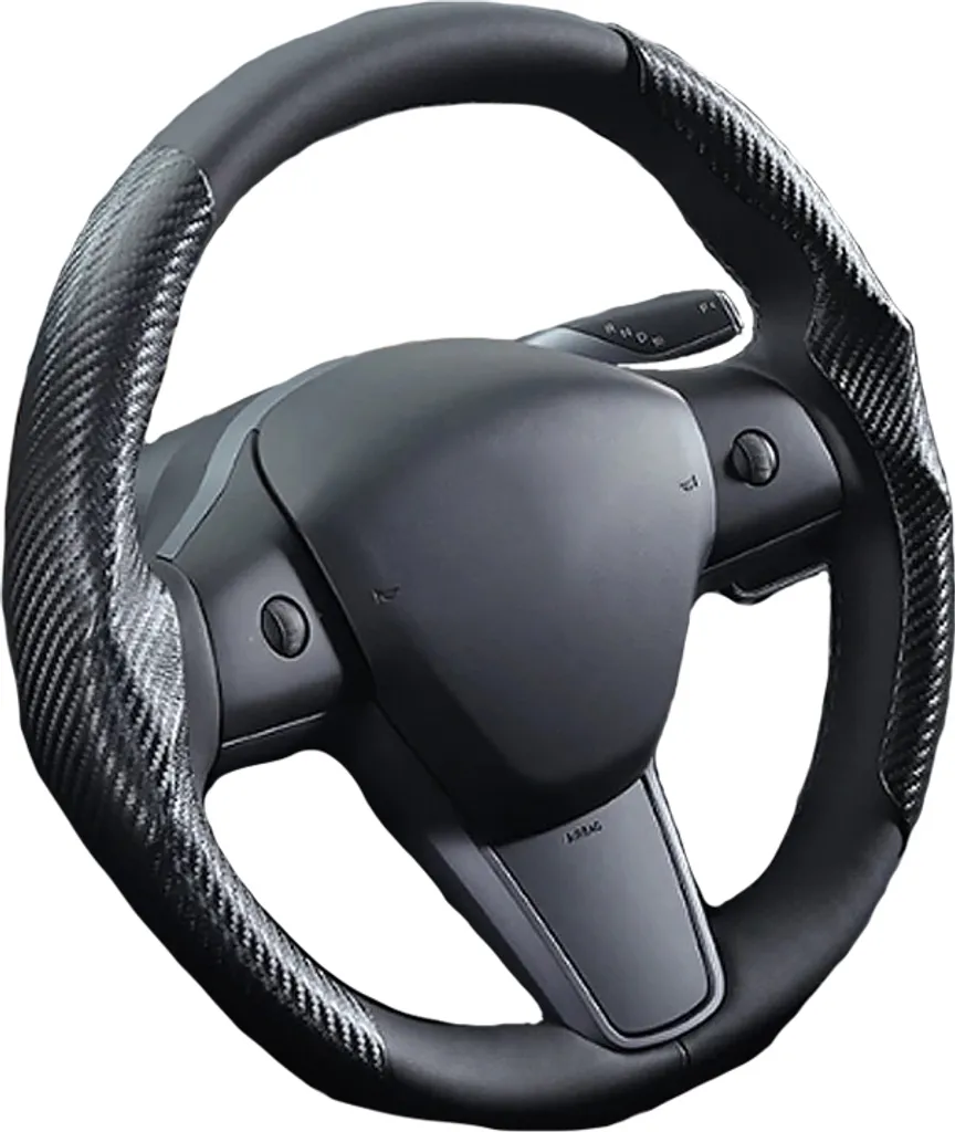 Coprivolante Tesla Model 3 & Y INF Carbon Look 38cm - Protezione Elegante