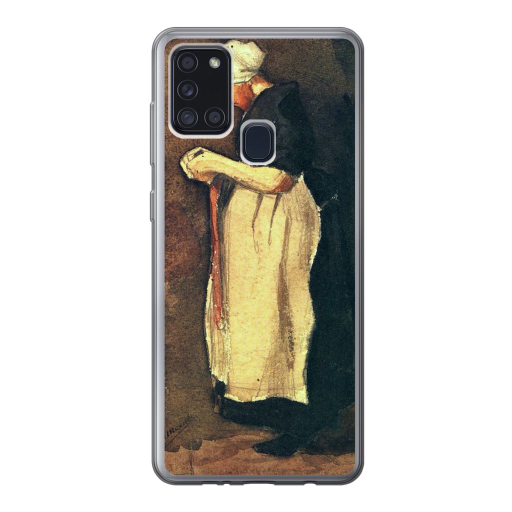 MuchoWow Handyhülle Schutzhülle Hülle für Samsung Galaxy A21s Die Scheveningerin - Vincent van Gogh Silikon Softcase Handy Hülle - Hartschale