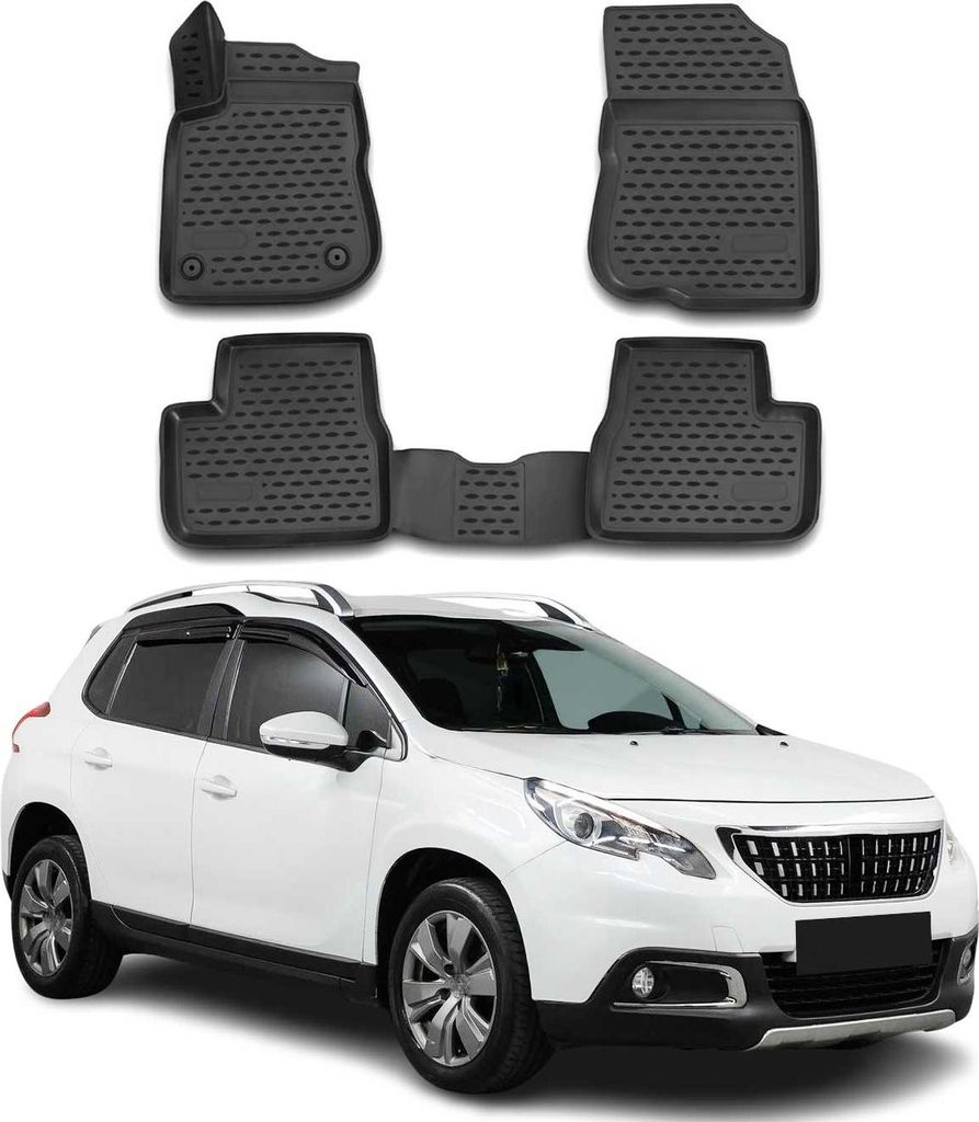 2014-2019 Peugeot 2008 rohože TPE čierne 4 ks Obrázok produktu 