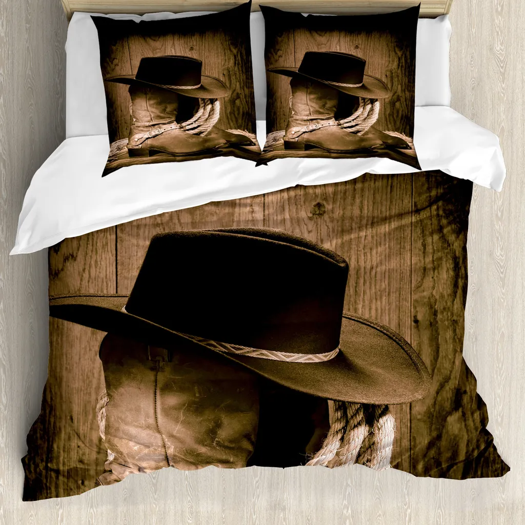 Copripiumino Western ABAKUHAUS 200x200: Comfort Antiacaro Marrone