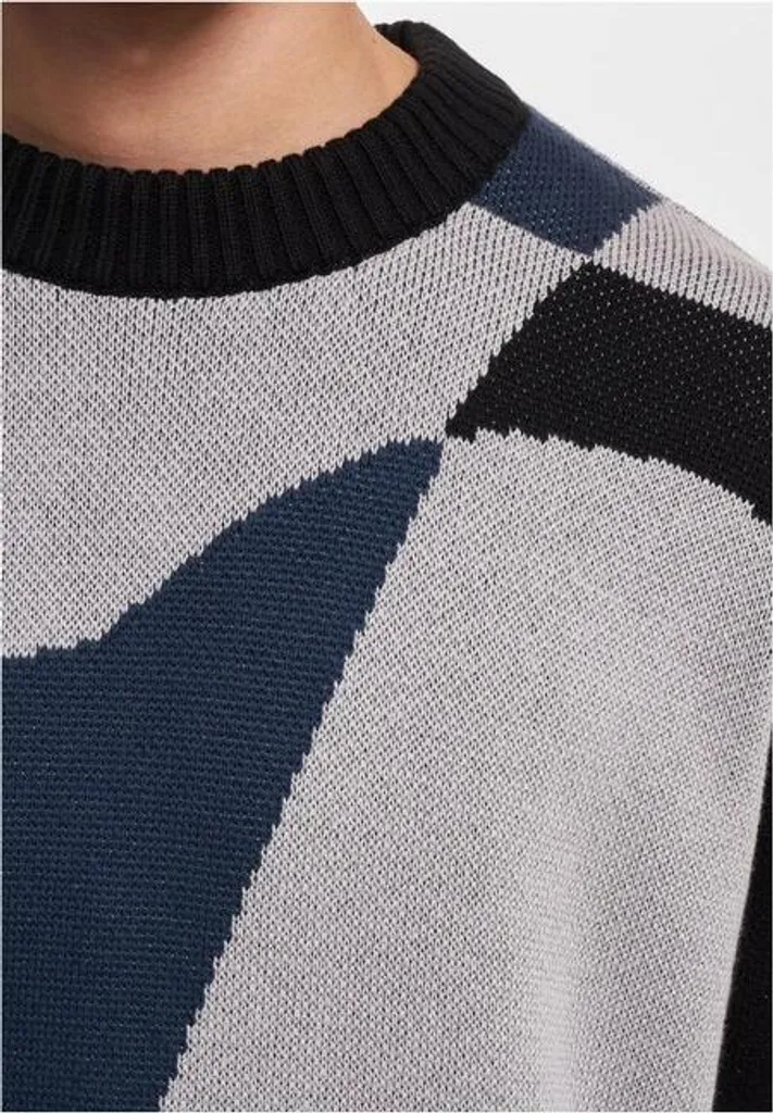 Pull Ecko Unltd. Noir et Gris XXL avec Logo Brodé Multicolore Design