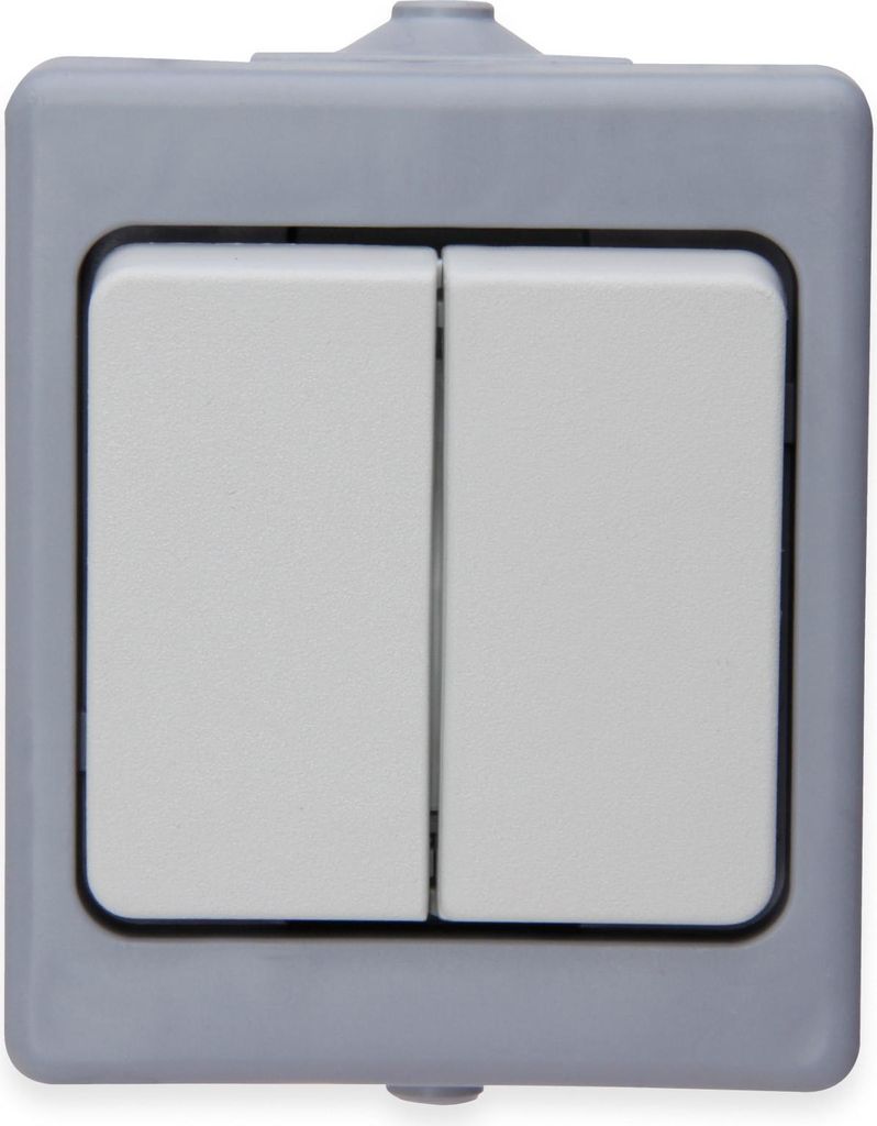 Kopp Standard lichtgrau Schalter Steckdosen Feuchtraum IP44 Aufputz Serienschalter