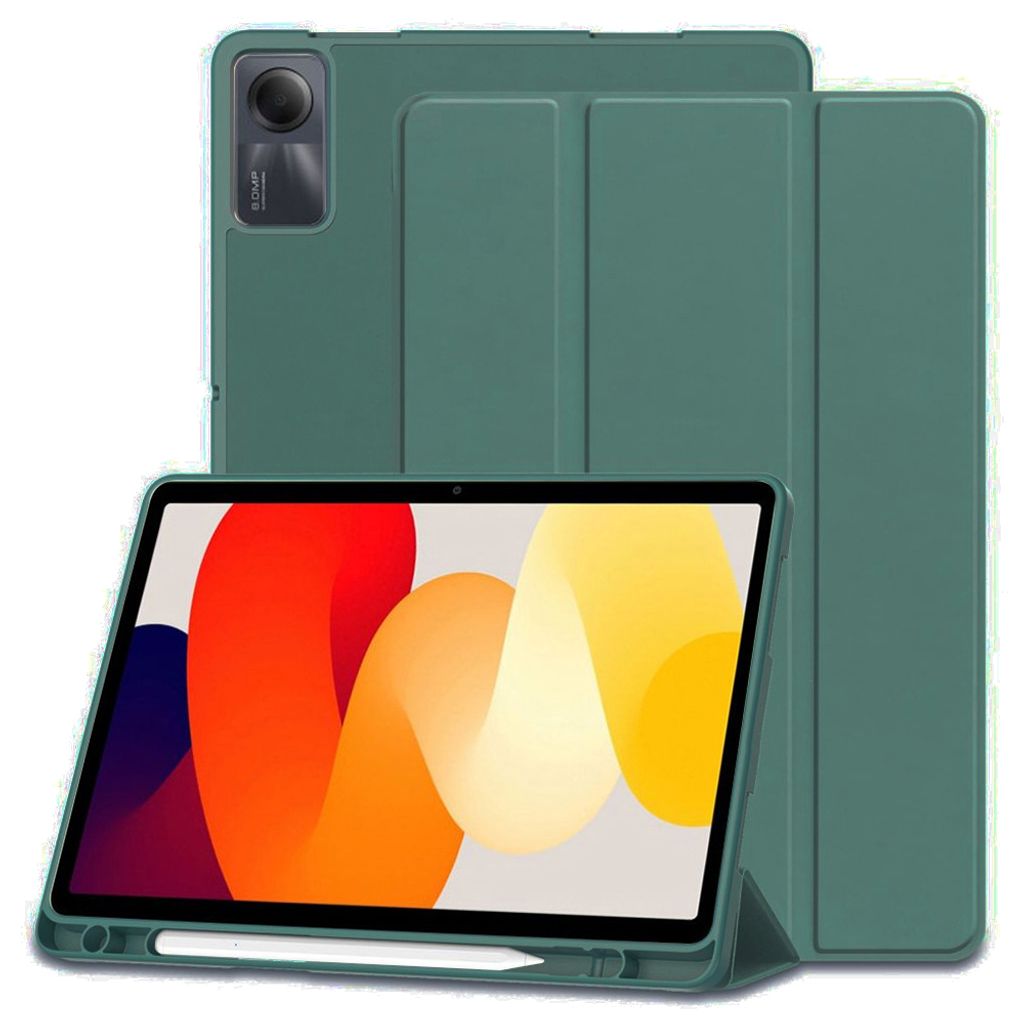 Techsuit Flex Trifold Tablet-Hülle mit Pencil-Halter für Xiaomi Redmi Pad SE - Grün